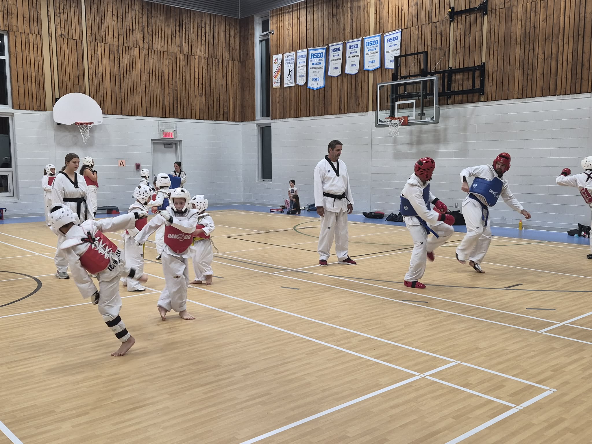 Enfants pratiquant le taekwondo