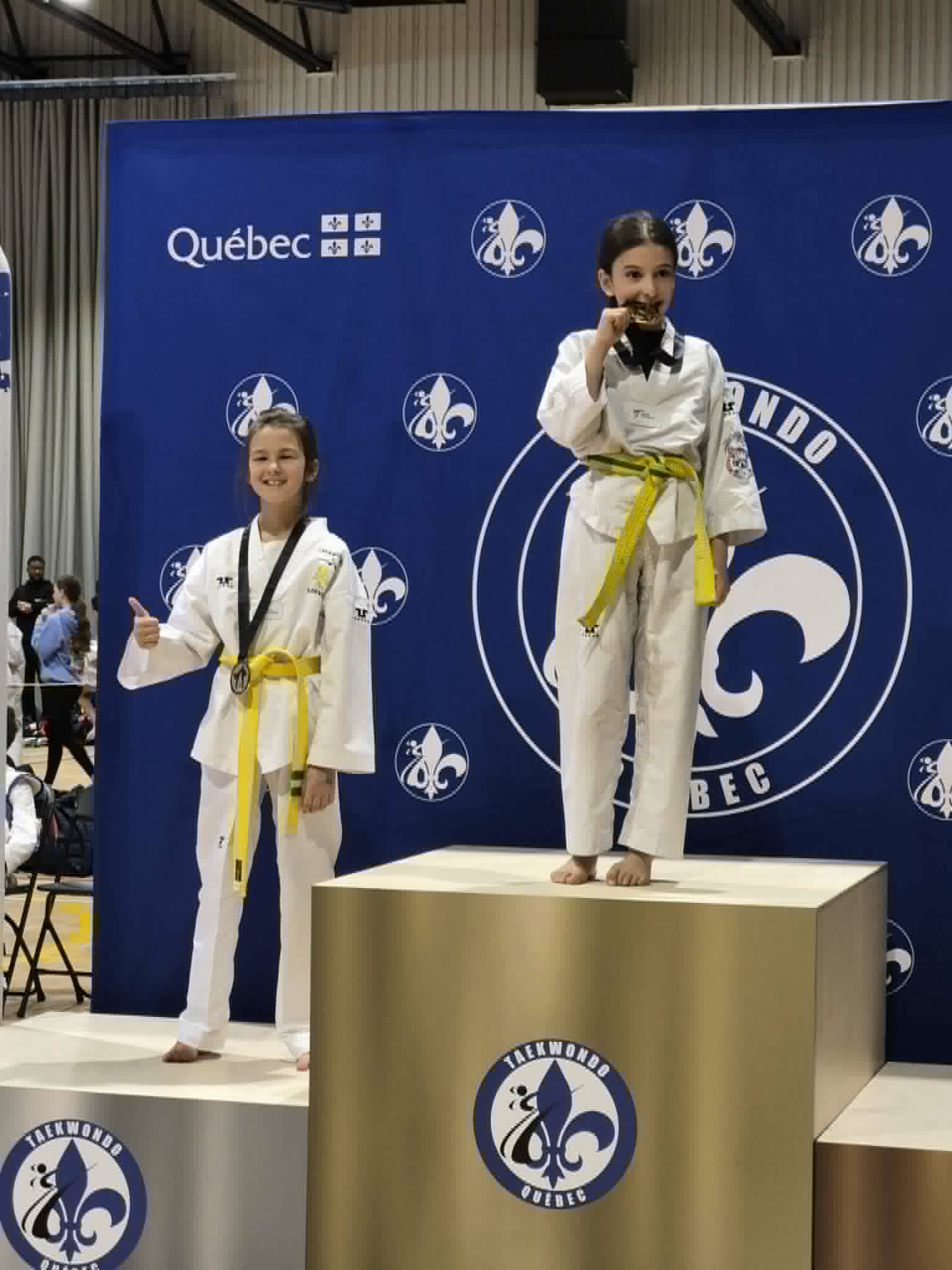 Entraînement de taekwondo en groupe